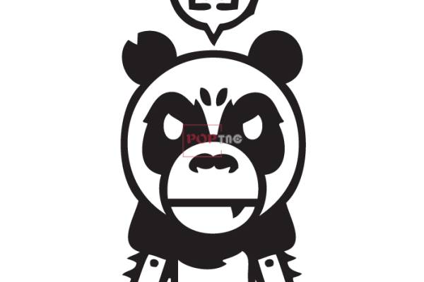 卡通动物潮牌熊印花图案服装裁片T恤卫衣烫图印花花型素材