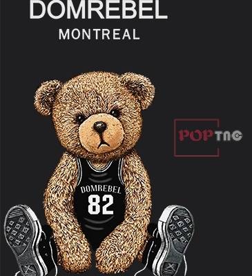 动物潮牌熊字母印花图案服装裁片T恤卫衣烫图印花花型素材