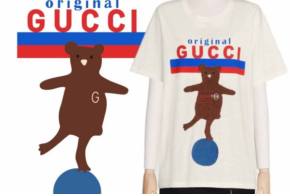 卡通动物潮牌熊印花图案服装裁片T恤卫衣烫图印花花型素材