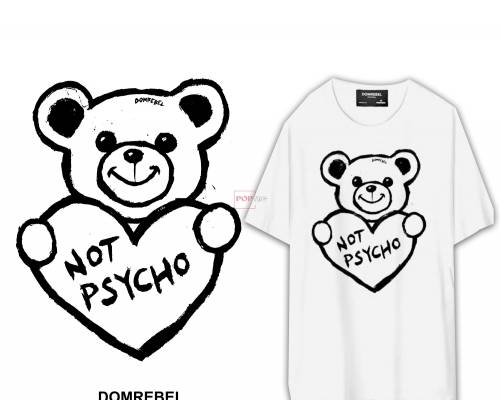 卡通动物潮牌熊爱心印花图案服装裁片T恤卫衣烫图印花花型素材