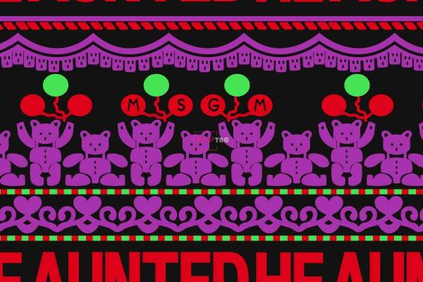 卡通熊字母几何花纹印花图案服装纺织数码印花花型素材