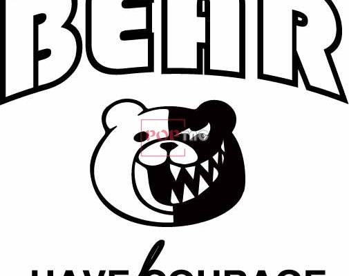 卡通动物潮牌暴力熊印花图案服装裁片T恤卫衣烫图印花花型素材