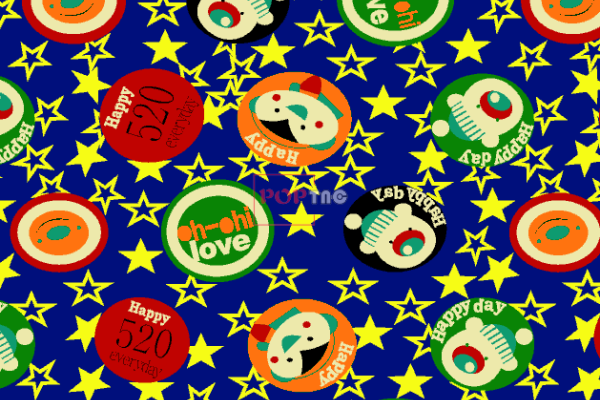 卡通人物星星字母印花图案服装纺织水印数码印花金昌花型素材