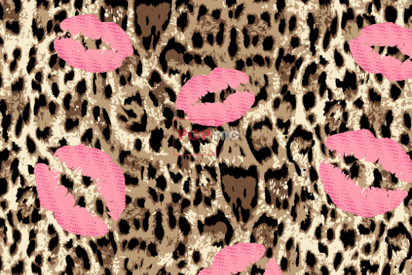 几何豹纹唇印印花图案服装纺织面料水印数码印花金昌花型素材