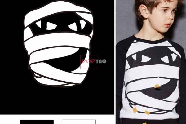 几何木乃伊印花图案服装裁片T恤卫衣烫图印花花型素材