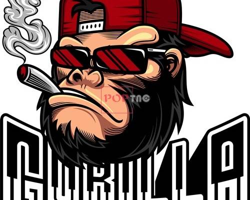 动物猩猩字母印花图案服装裁片T恤卫衣烫图印花花型素材