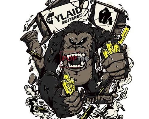 卡通动物大猩猩印花图案服装裁片T恤卫衣烫图印花花型素材