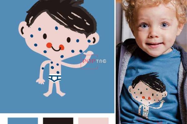 卡通人物印花图案服装裁片T恤卫衣烫图印花花型素材