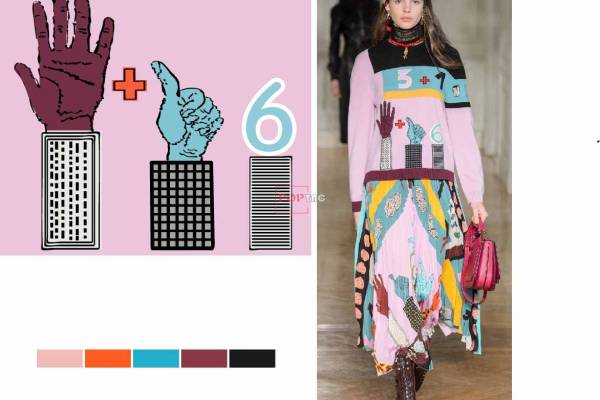 几何图案手掌数字潮牌印花图案服装裁片T恤卫衣烫图印花花型素材