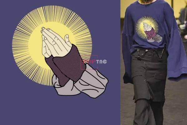 几何线条图案手掌印花服装裁片T恤卫衣烫图印花花型素材