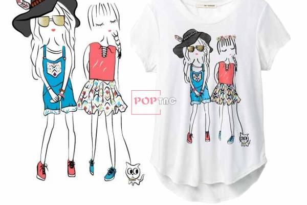 卡通人物印花图案服装裁片T恤卫衣烫图印花花型素材