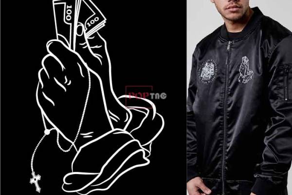 几何手掌图案十字架印花服装裁片T恤卫衣烫图印花花型素材