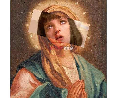 搞笑名画潮图印花服装裁片T恤卫衣烫图印花花型素材