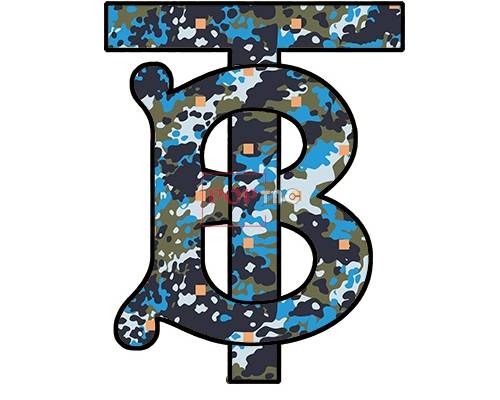 潮牌迷彩BURBERRY印花图案服装裁片T恤卫衣烫图印花花型素材