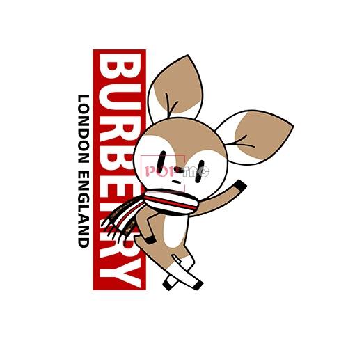 卡通动物小鹿burberry印花图案服装裁片t恤卫衣烫图印花花型素材