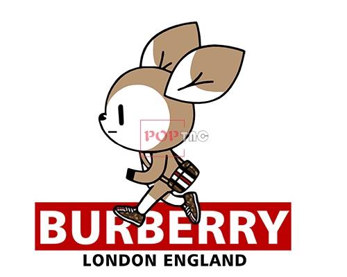 卡通动物小鹿BURBERRY印花图案服装裁片T恤卫衣烫图印花花型素材