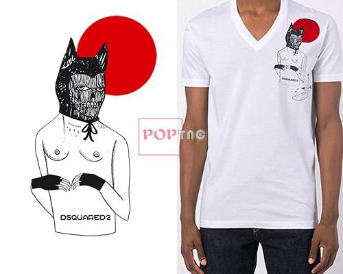 人物印花图案服装裁片T恤卫衣烫图印花花型素材