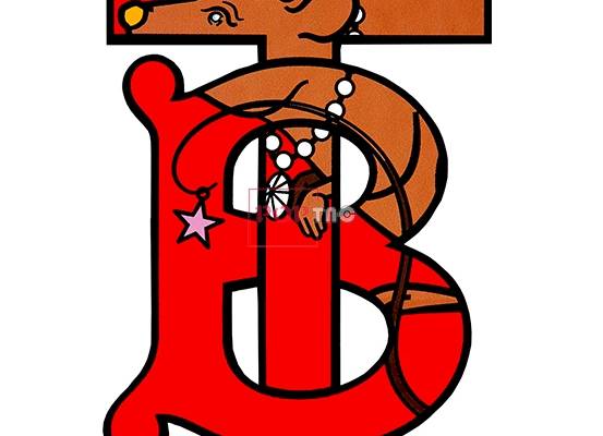 潮牌BURBERRY字母印花图案服装裁片T恤卫衣烫图印花花型素材