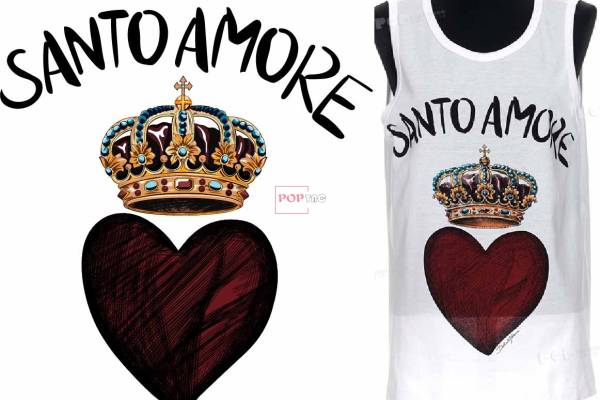 字母皇冠爱心印花图案服装裁片T恤卫衣烫图印花花型素材