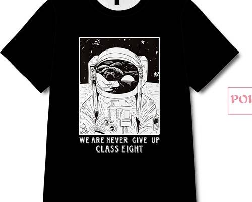 太空人字母印花图案服装裁片T恤卫衣烫图印花花型素材