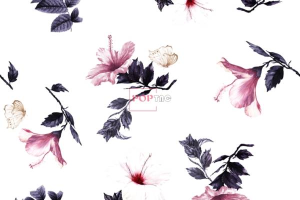 欧美女装花型花卉制版印花图案