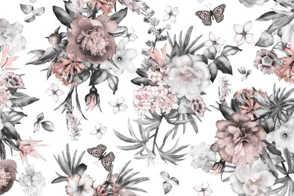 女装花型花朵植物图案制版纺织素材数码印花高档大气