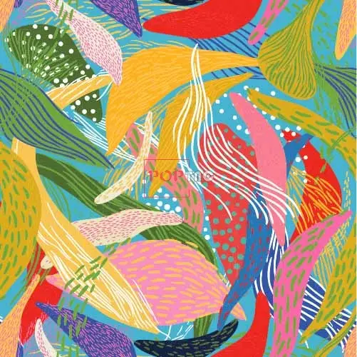 多彩植物花卉拼接印花图案服装纺织数码印花花型素材