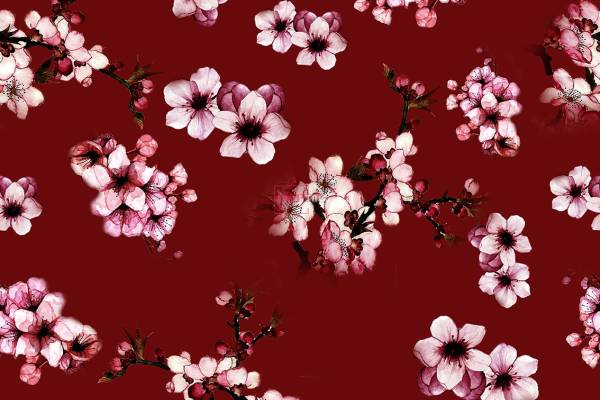 多彩植物花卉拼接印花图案服装纺织数码印花花型素材中老年  清新花卉