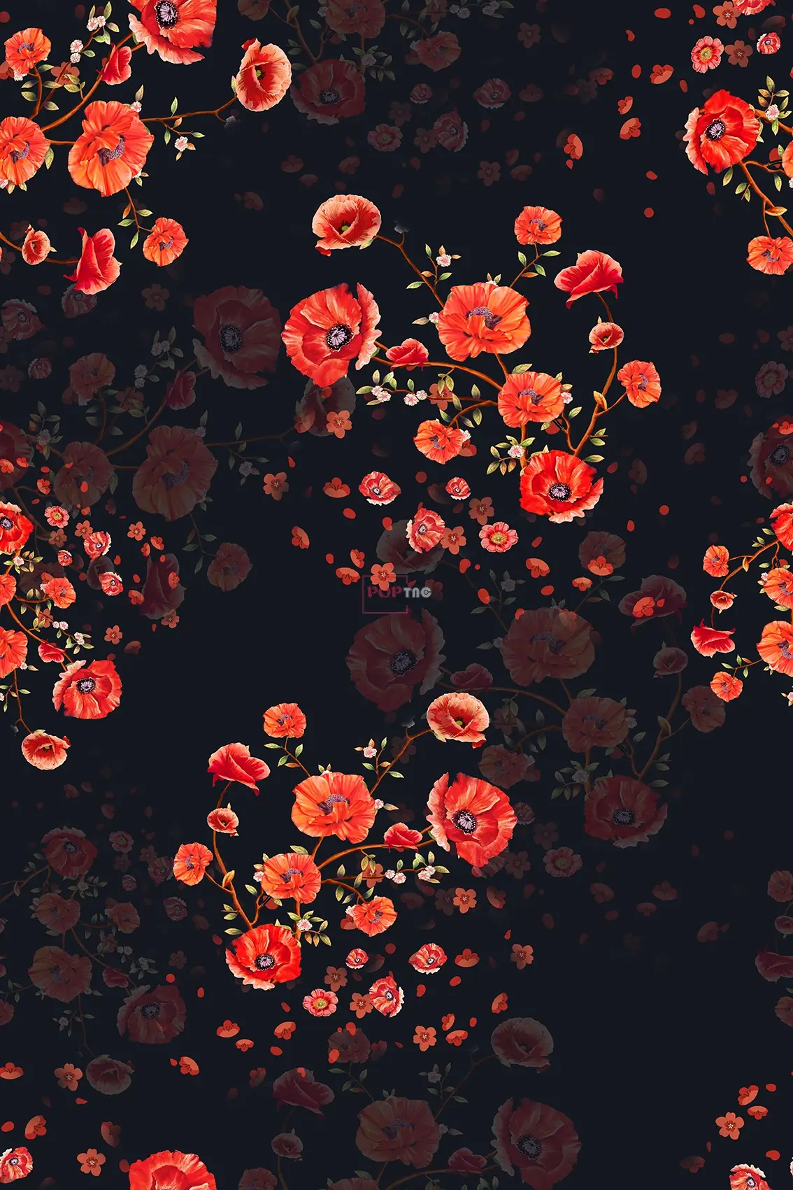 中老年多彩植物花卉拼接印花图案服装纺织数码印花花型素材,小花