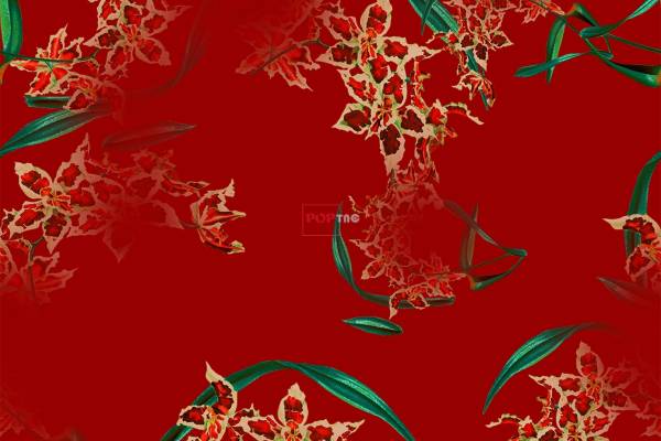 中老年多彩植物花卉拼接印花图案服装纺织数码印花花型素材妈妈装