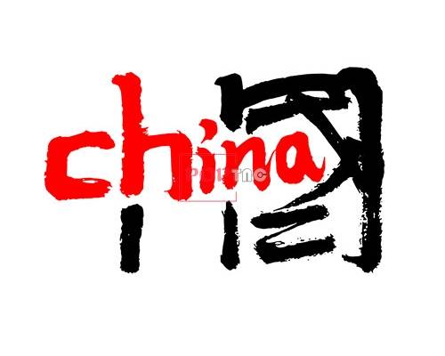 国潮中国China字母印花图案服装裁片T恤卫衣烫图印花花型素材