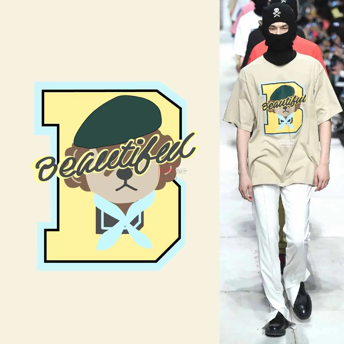 卡通动物字母印花图案服装裁片T恤卫衣烫图印花花型素材