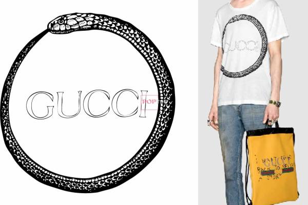 潮牌GUCCI蛇印花图案服装裁片T恤卫衣烫图印花花型素材