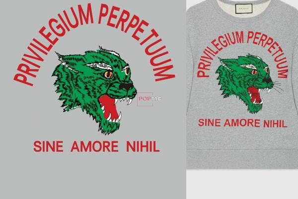 动物豹子字母印花图案服装裁片T恤卫衣烫图印花花型素材