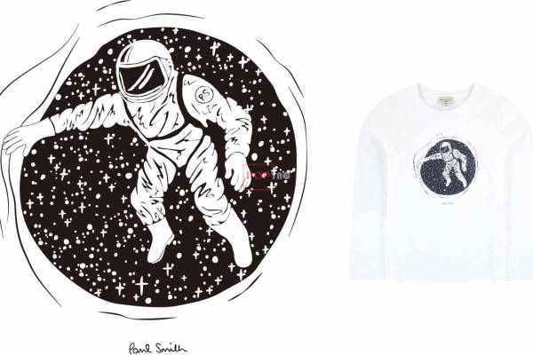 卡通太空人星星印花图案服装裁片T恤卫衣烫图印花花型素材