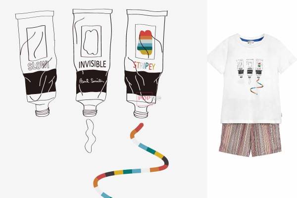 几何图案颜料管字母印花图案服装裁片T恤卫衣烫图印花花型素材