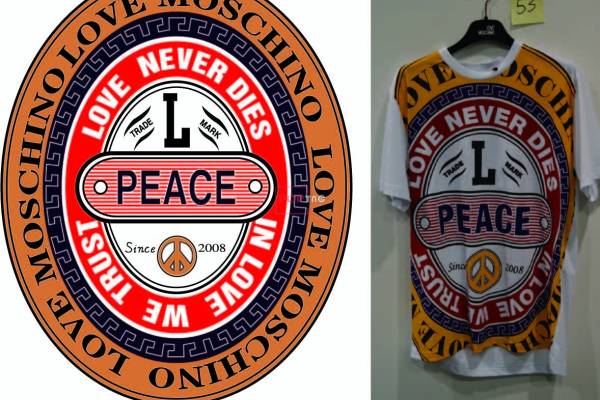 字母图案潮牌MOSCHINO印花服装裁片T恤卫衣烫图印花花型素材