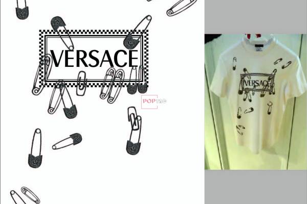 潮牌VERSACE范思哲别针印花图案服装裁片T恤卫衣烫图印花花型素材