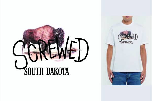 动物牦牛字母印花图案服装裁片T恤卫衣烫图印花花型素材