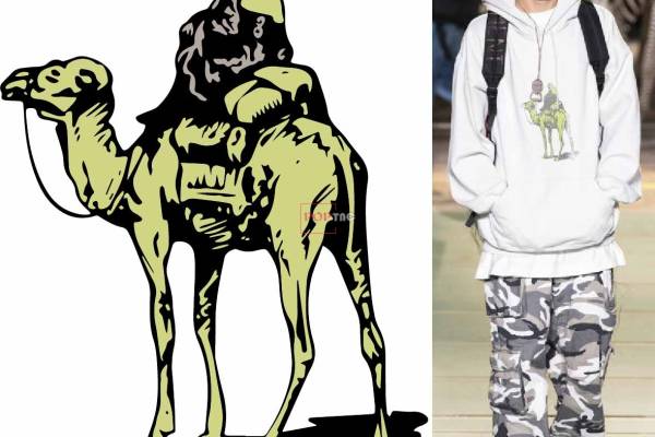 动物骆驼印花图案服装裁片T恤卫衣烫图印花花型素材