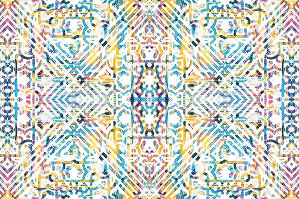 中老年多彩植物花卉拼接印花图案服装纺织数码印花花型素材妈妈装