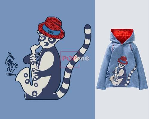 动物字母印花图案服装裁片T恤卫衣烫图印花花型素材