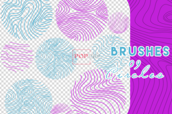 等高线纹理效果PS笔刷素材