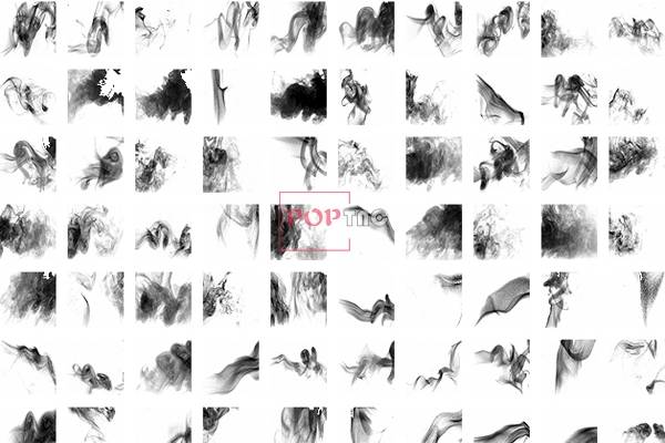 颗粒烟雾特效PS笔刷素材