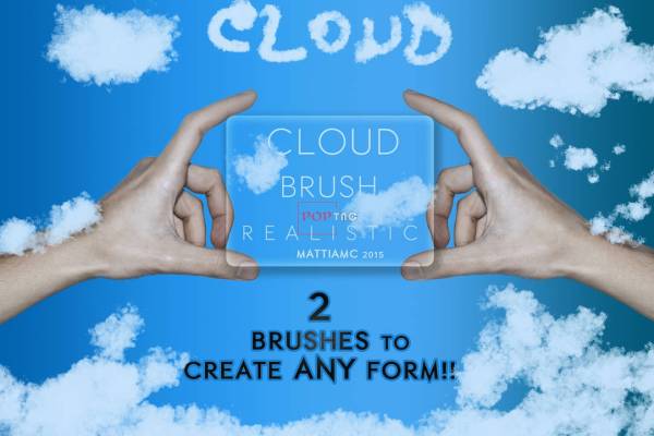 高清真实云朵、云彩效果PS笔刷素材