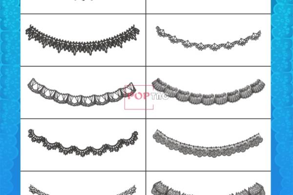 蕾丝边缘花纹装饰PS笔刷素材
