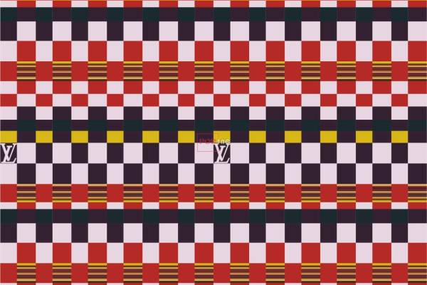 几何格子LV印花图案服装纺织数码印花花型素材