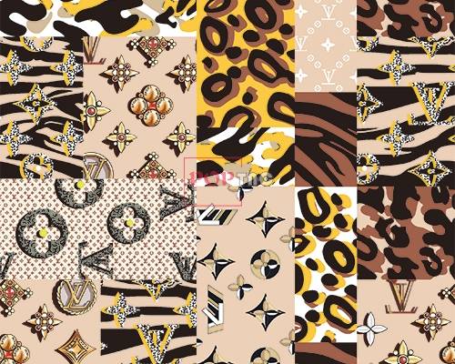 几何图案豹纹LV印花图案服装纺织数码印花花型素材