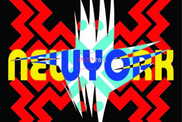 抽象几何线条字母印花图案服装裁片T恤卫衣烫图印花花型素材