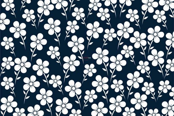 植物白色小花朵印花图案服装纺织数码印花花型素材